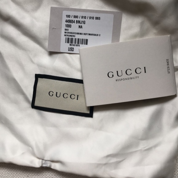 ❌SOLD❌💗NWT💗 Gucci Mini Microguccissima Dome Bag - Black - Picture 9 of 10